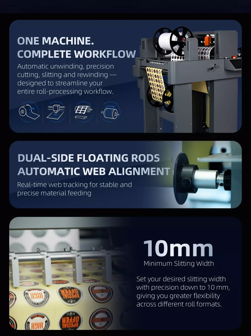 Roll To Roll Label Die Cutting Machine